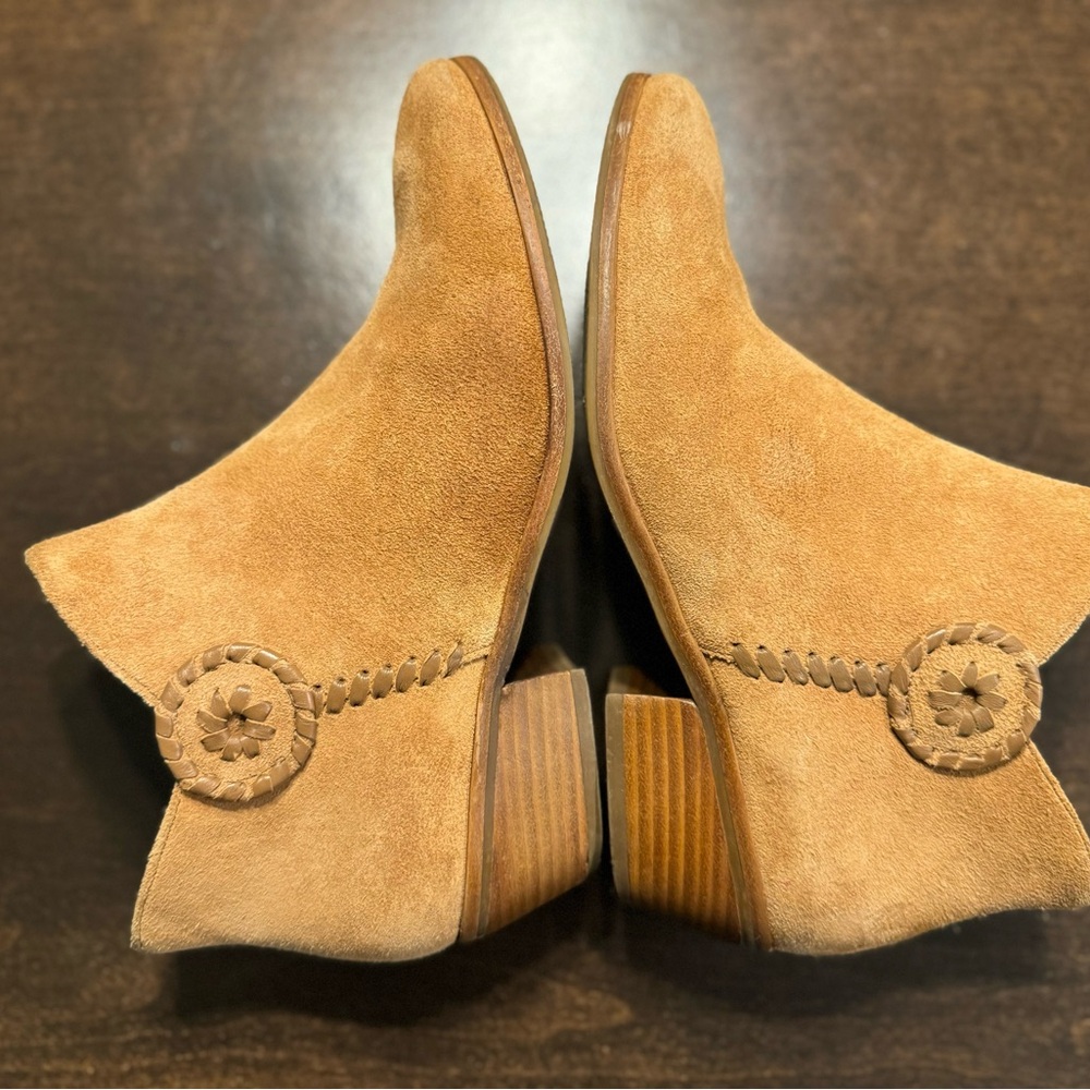 Jack Rogers Peyton  Side Zip Ankle Boots Booties
Oak Tan Size 7.5
